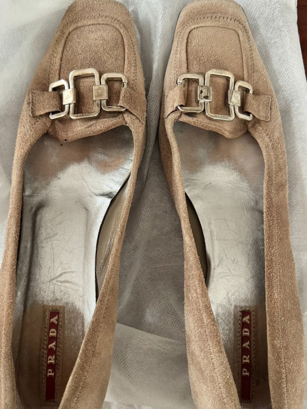 Prada suede Kitten heels